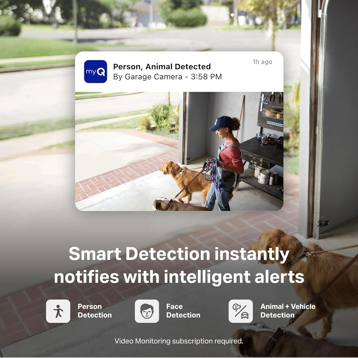 myQ Smart Outdoor Wired Camera by Chamberlain – Home Security with HD Video