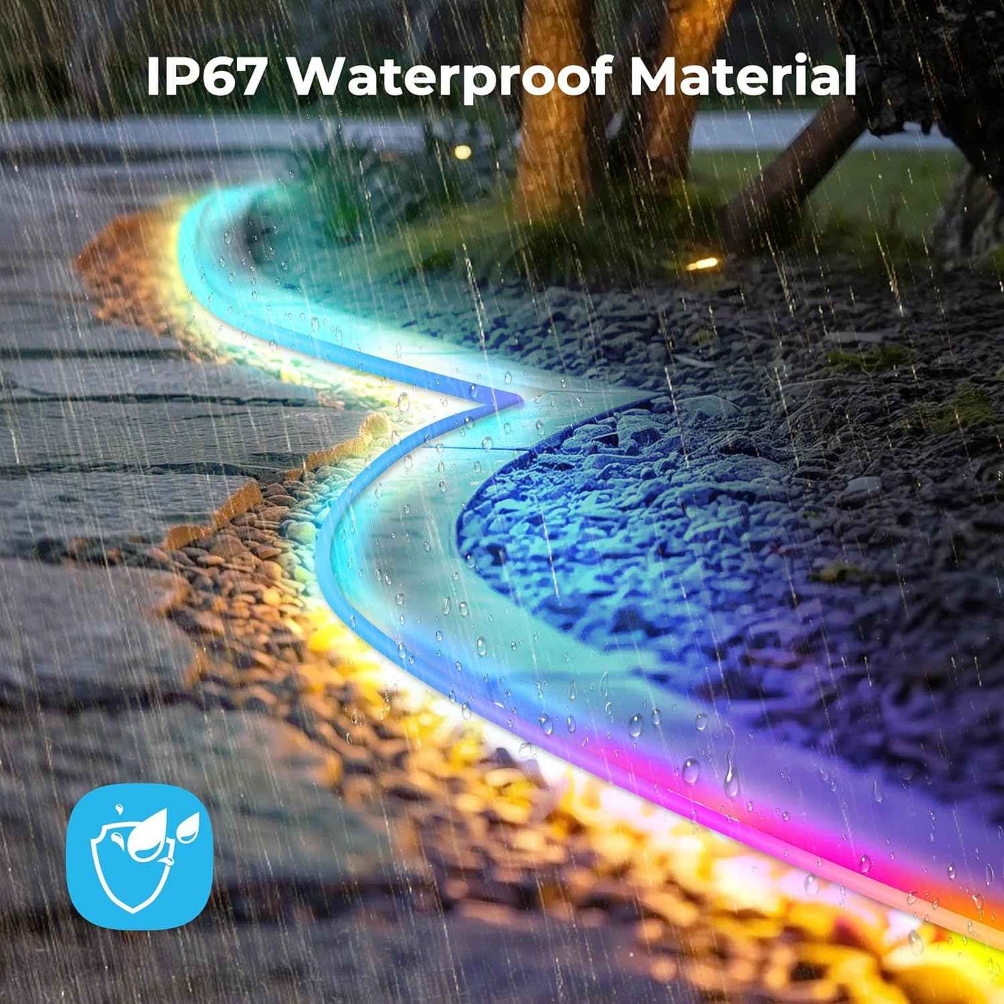 100FT Waterproof RGB LED Neon Rope Lights - App/Remote Control, Music Sync for Outdoor & Bedroom Decor