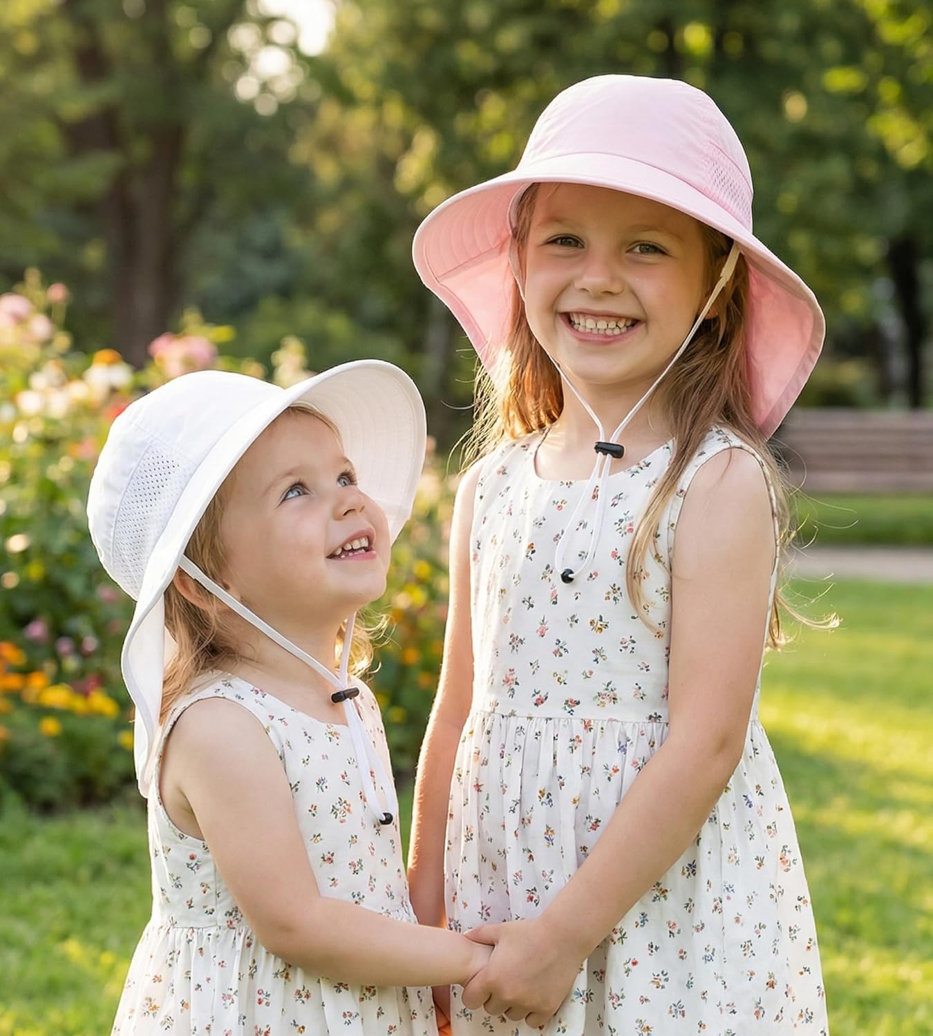Skiennix Toddler Sun Hat - Adjustable Wide Brim Beach Hat for Boys & Girls | Ages 0-14 Years