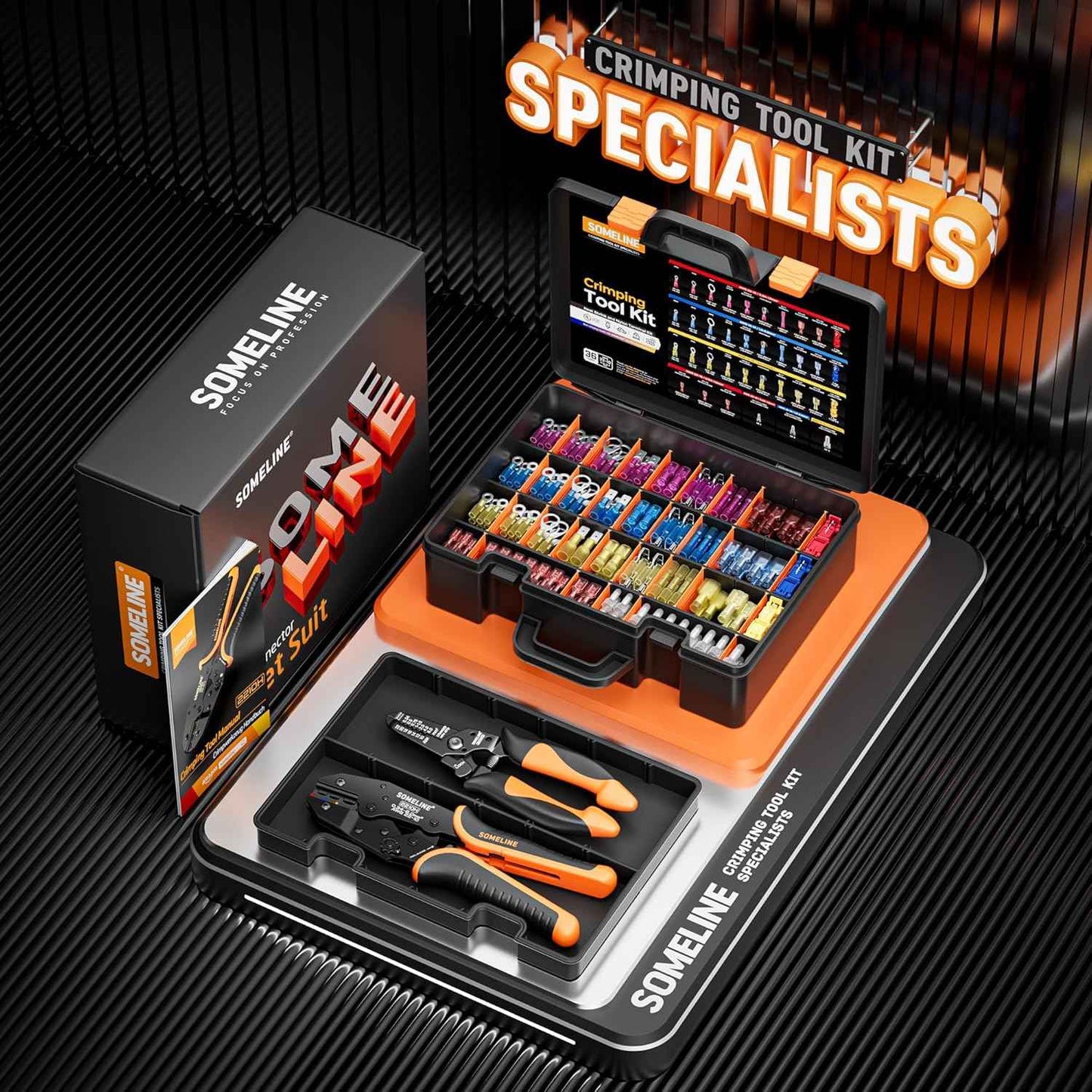 Heat Shrink Connector Crimp Tool Kit - 48 Sizes (22-10 AWG) Marine Grade Wire Connectors & Pliers