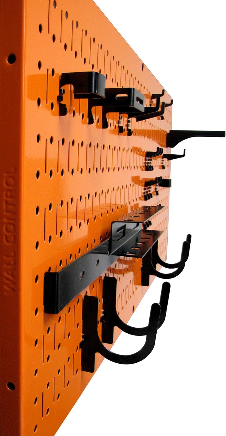 Galvanized Steel Pegboard Rack - 2 Pack 32” x 16” Metallic Tool Storage Panels