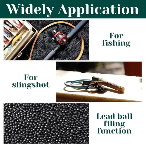 Lead Shot Balls - 99.9% Pure Lead Shot Pellets for Fishing | 2.4mm Size for Weight & Vibration Control