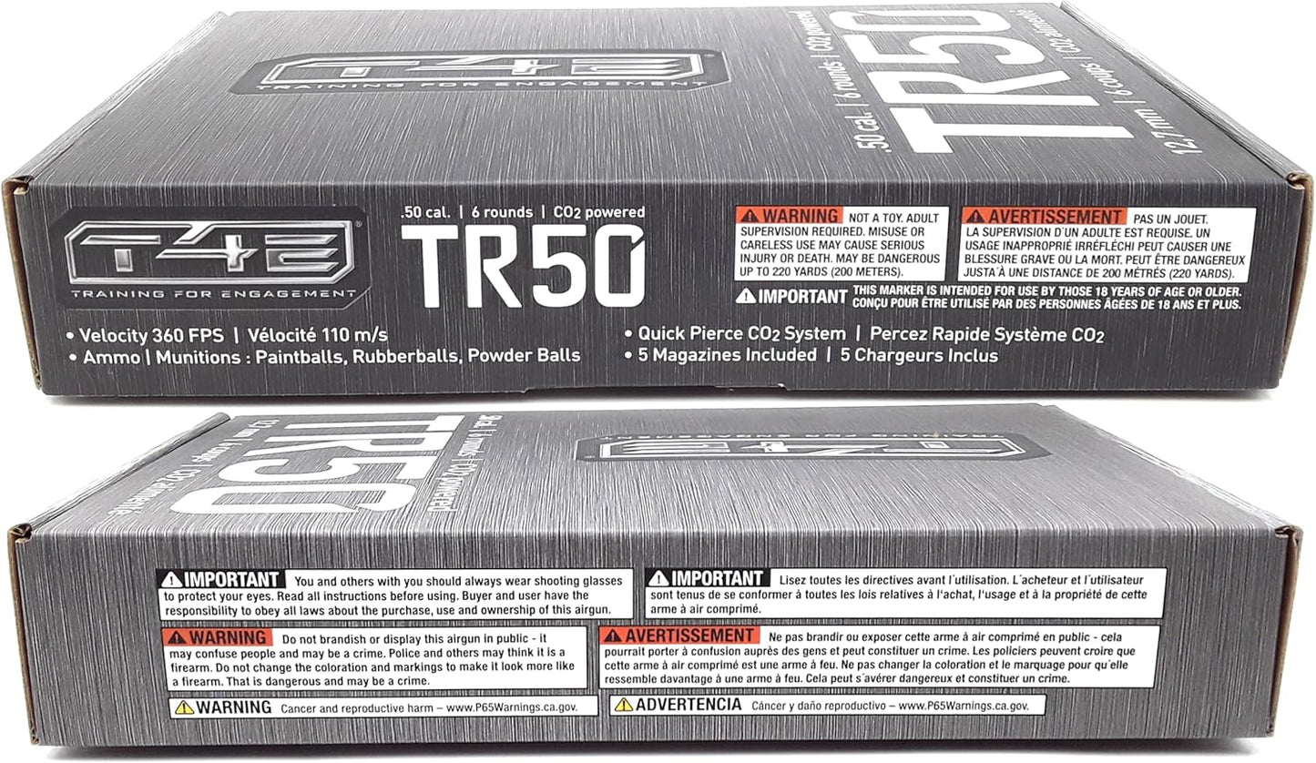 Umarex T4E TR50 Revolver - .50 Caliber Training Pistol | Combat Gray Paintball Marker