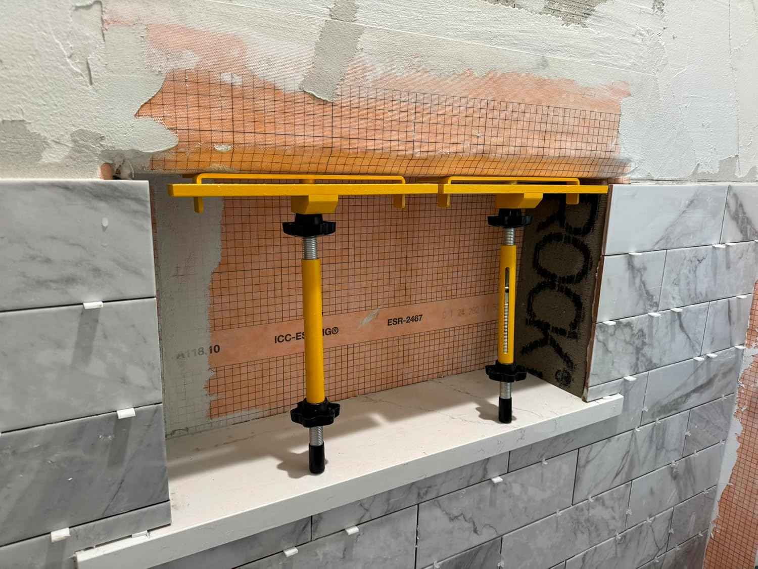 Planum Tile Niche Supporter Kit – Aluminum Shower Niche Tiling Tool for Ceramic & Porcelain Shelves