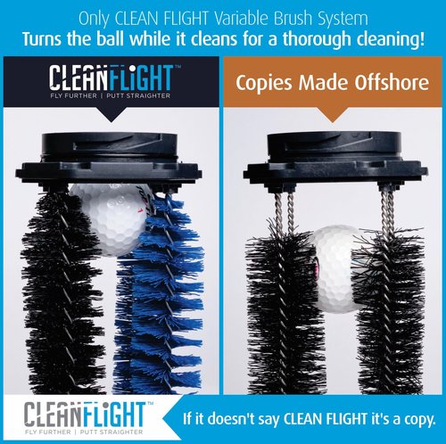 Clean Flight Premium Golf Ball Washer - Hat and Golf Ball Towel Set. Portable Cleaner for Golf Bag or Cart - Best Golf Accessories Gifts for Men & Women. (Washer - Towel - Cap)