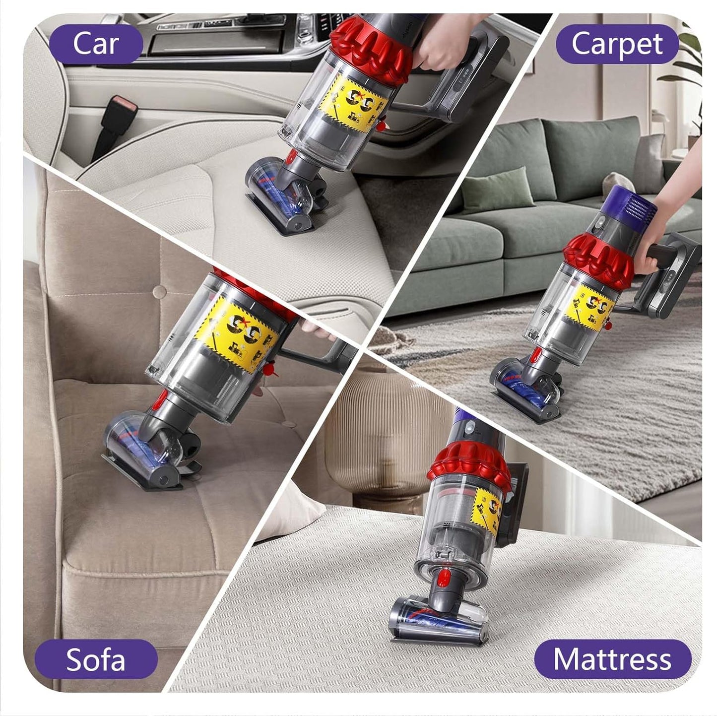 Dyson V7 V8 V10 V11 V15 Mini Motorized Brush Head - Anti-Tangle Tool for Long & Pet Hair