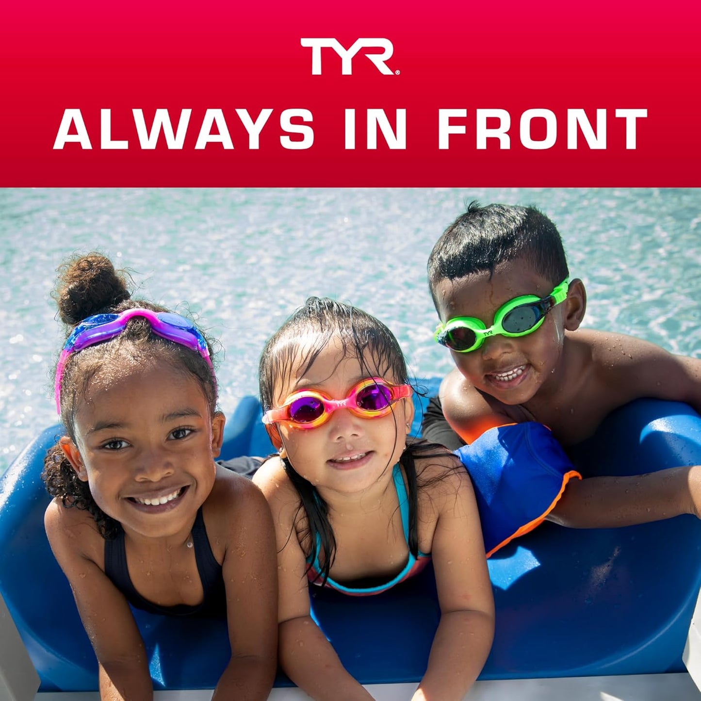 TYR Swimple Swim Goggles for Kids - Stylish Tie-Dye Design | Comfortable & Secure Fit