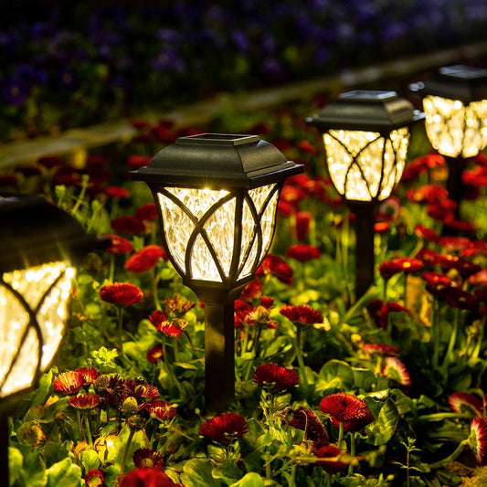 8 Pack GIGALUMI Waterproof LED Solar Garden Lights - Outdoor Patio & Landscape Decor
