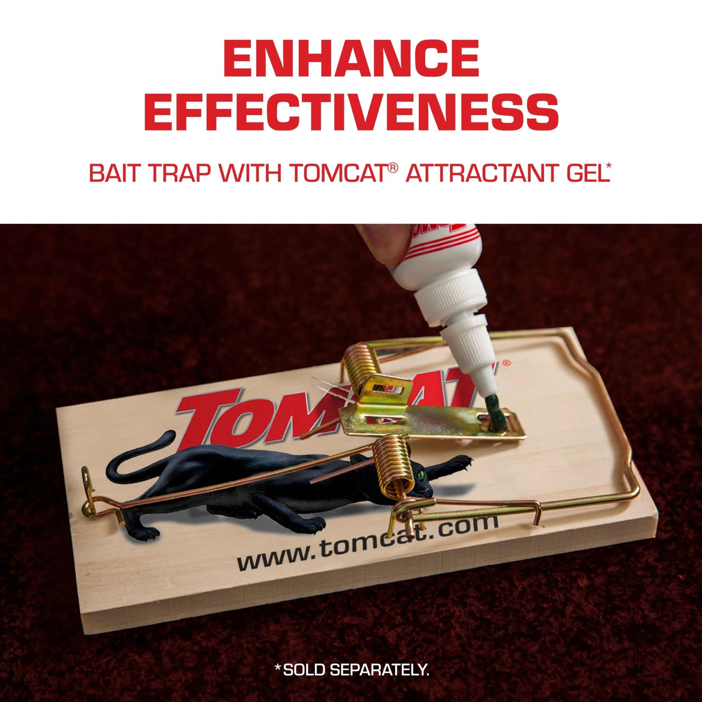 Tomcat Wooden Rat Traps - Disposable Non-Chemical Rat Trap for Homes, Garages and Basements, Single Pack