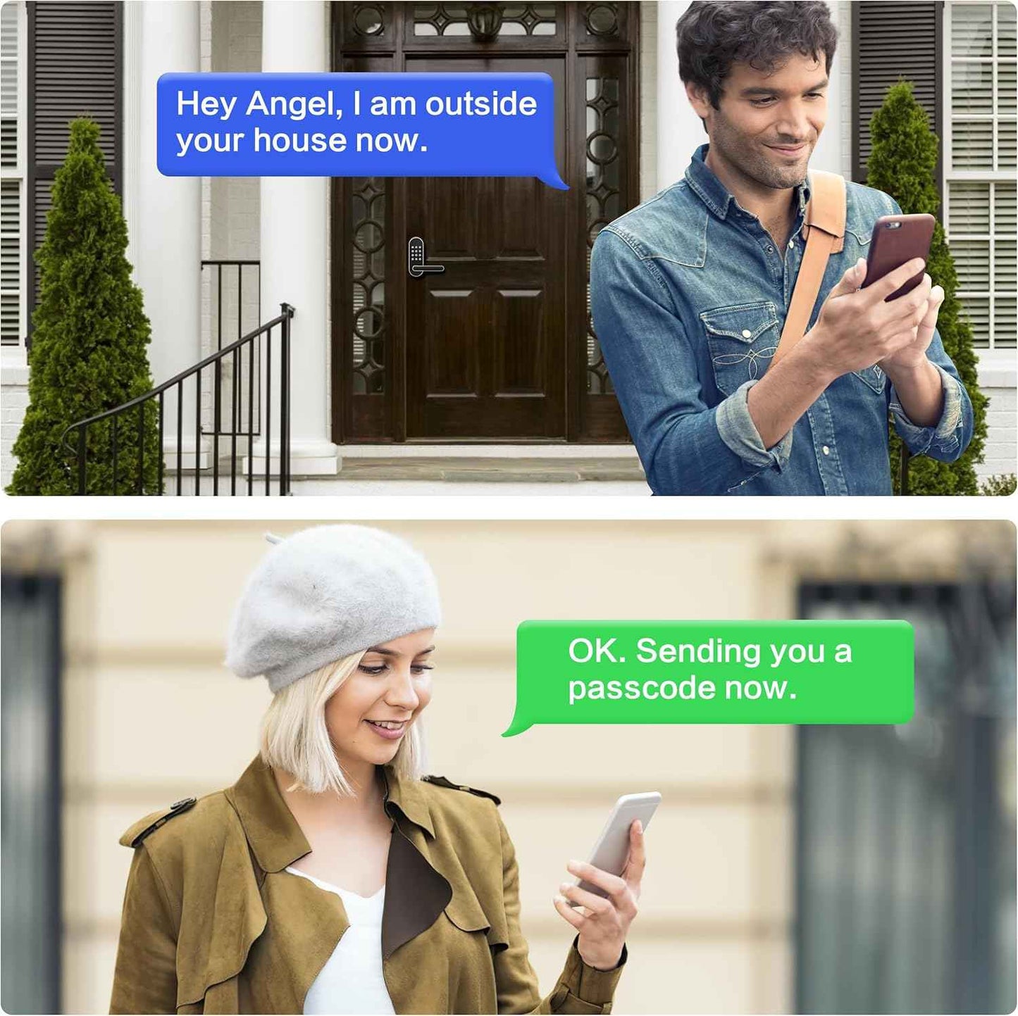 Smart Keyless Entry Door Lock - Sifely Digital Electronic Deadbolt with Code & App Control (Gold) for Front, Interior & Exterior Doors