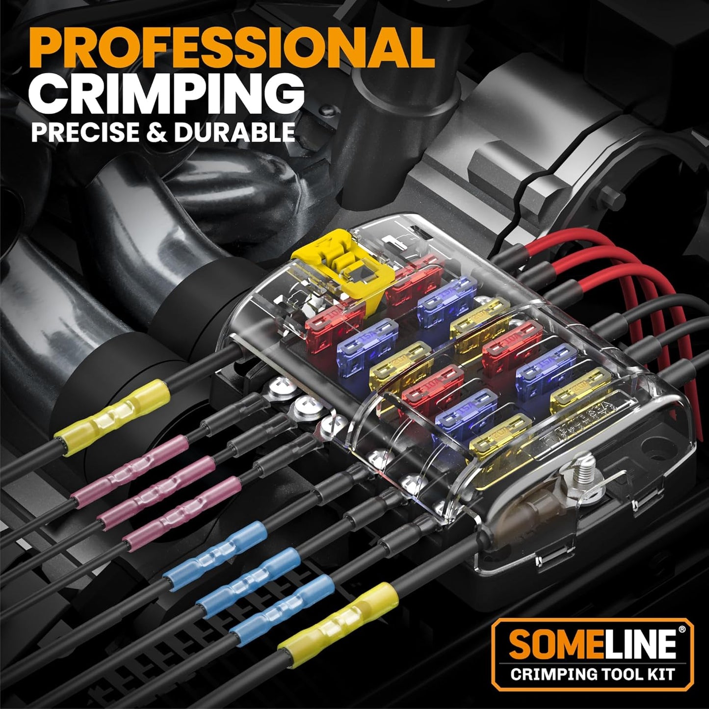 Heat Shrink Connector Crimp Tool Kit - 48 Sizes (22-10 AWG) Marine Grade Wire Connectors & Pliers