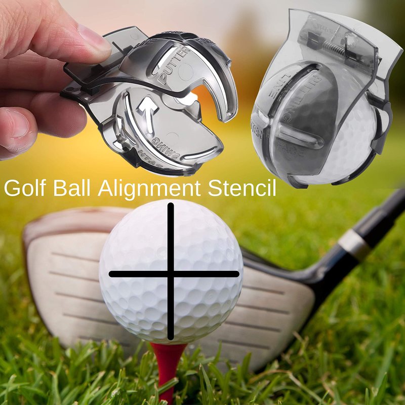 RE GOODS Golf Accessories Kit - Includes Towel, Ball Holder, Brush, Divot Repair Tool, 2 Ball Alignment Stencil, Tee Holder, Putting Marker, 4 Permanent Markers, Pencil