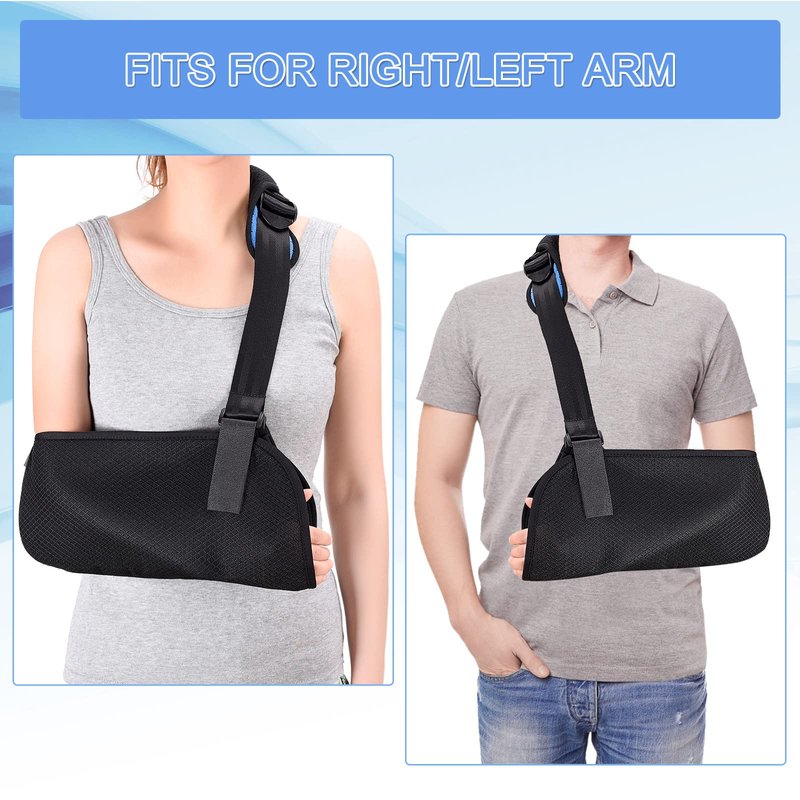 VALLEYWIND Arm Sling, Shoulder Immobilizer for Hand, Shoulder, Elbow, Wrist Injury, Versatile Arm Support with Foam Neck Pad Fits for Left Right Arm Women Men (L)