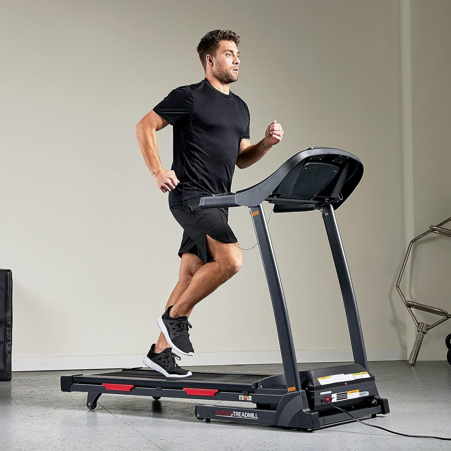 Sunny Health & Fitness Folding Treadmill - Smart Performance with Adjustable Incline & Free App