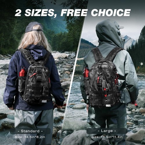 Ghosthorn Fishing Backpack | Lightweight Tackle Sling Bag with Rod Holder - Perfect for Fly Fishing Gifts