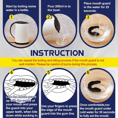 BBTO 10 Pack Sports Mouth Guard, Moldable Breathable Mouthguard with Perforation for Men Women Adult Team Sports(Black)