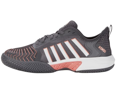 K-Swiss Women's Pickleball Supreme Shoe, Asphalt/White/Peach Amber, 7.5 M