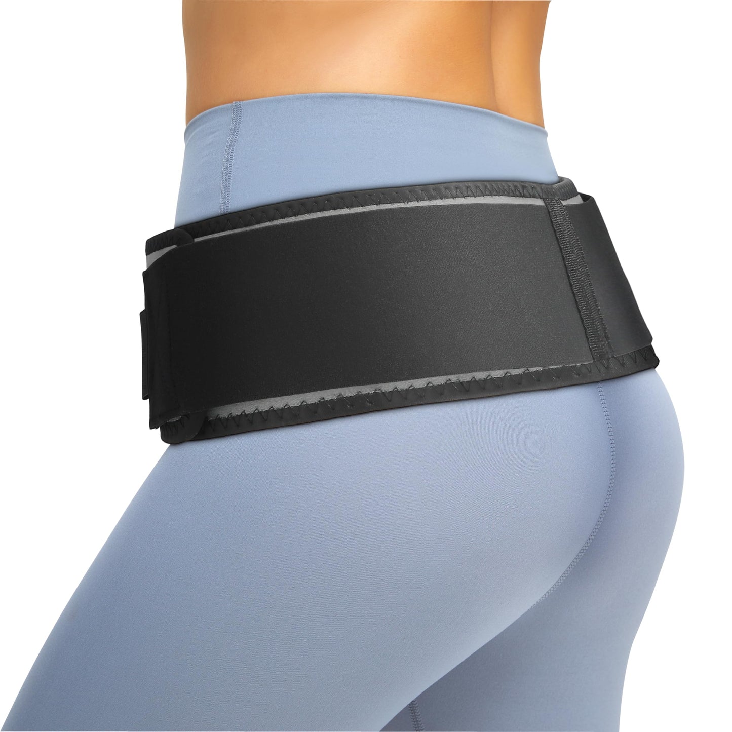 Pro Enrichment Sacroiliac SI Joint Hip Belt – USA Patented Lower Back Brace Support – Pelvic, Nerve, Sciatica Pain Relief. Adjustable Hip Brace, Non-Slip Si Belt for Women & Men (Regular)