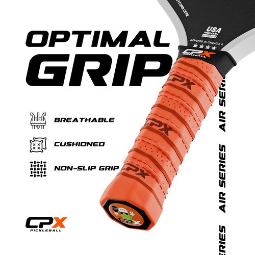 CPX Air Carbon Fiber Pickleball Paddle - Professional Grade, Matte Finish, Tennis Style Grip - Designed in Chicago, USA