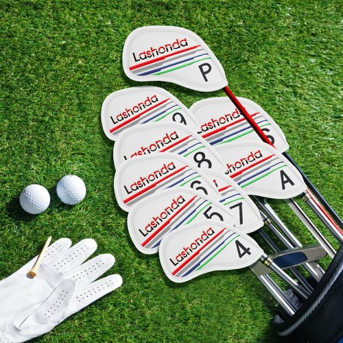 Lashonda Iron Golf Headcovers|Premium Club Head Covers|Lightweight Waterproof & Dustproof|Reinforced Durable Design|Non-Slip Buckle(Compatible with Iron Sets)