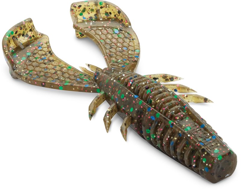 CrushCity Cleanup Craw Soft Plastic Crawfish Bait, Flipping & Punching Jig Trailer with Realistic Claw Action for Bass, 3-1/2", Tilapia Magic