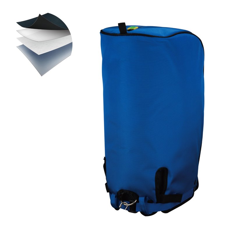 SANDIAN, Blue Color, Golf Bag Rain Hood Cover, Waterproof 1260D Oxford Polyester, 12x20 Inches, Padded Protection, PU Coated, Two Sided Zipper, Adjustable Buckle Lock Fasteners, Snap Button Locking