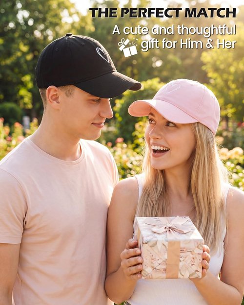 American Trends Women's Baseball Cap - Cute Heart Design | Adjustable Cotton Hat for Everyday Wear