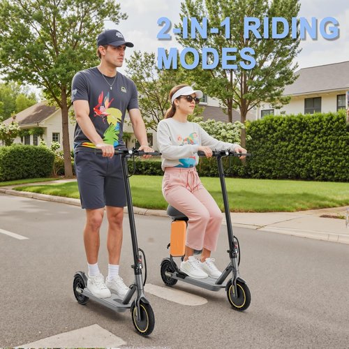 Electric Scooter - Dual Suspension | 350W/500W Motor, 19/22 MPH Speed, 23-31 Mile Range, 8.5"/10" Tires