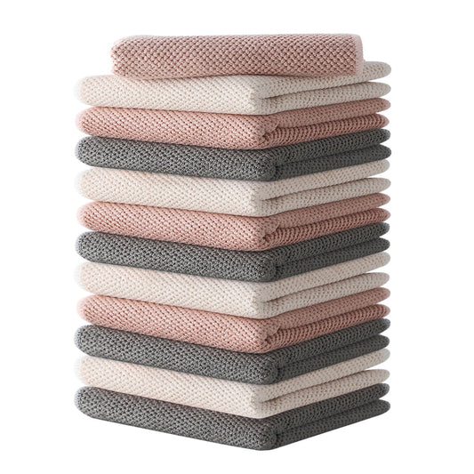 Cnyobvi 12Pack Barista Towels, Barista Microfiber Cloths, Coffee Cleaning Accessories for Espresso Machine, Steam Wand, Countertop,12”x12”