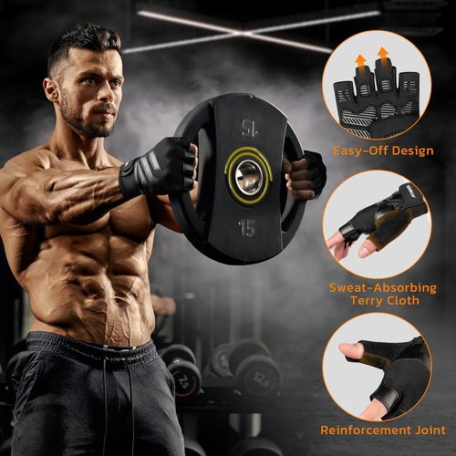 ATERCEL Gym Workout Gloves - Lightweight Weight Lifting Gloves with Excellent Grip for Men & Women