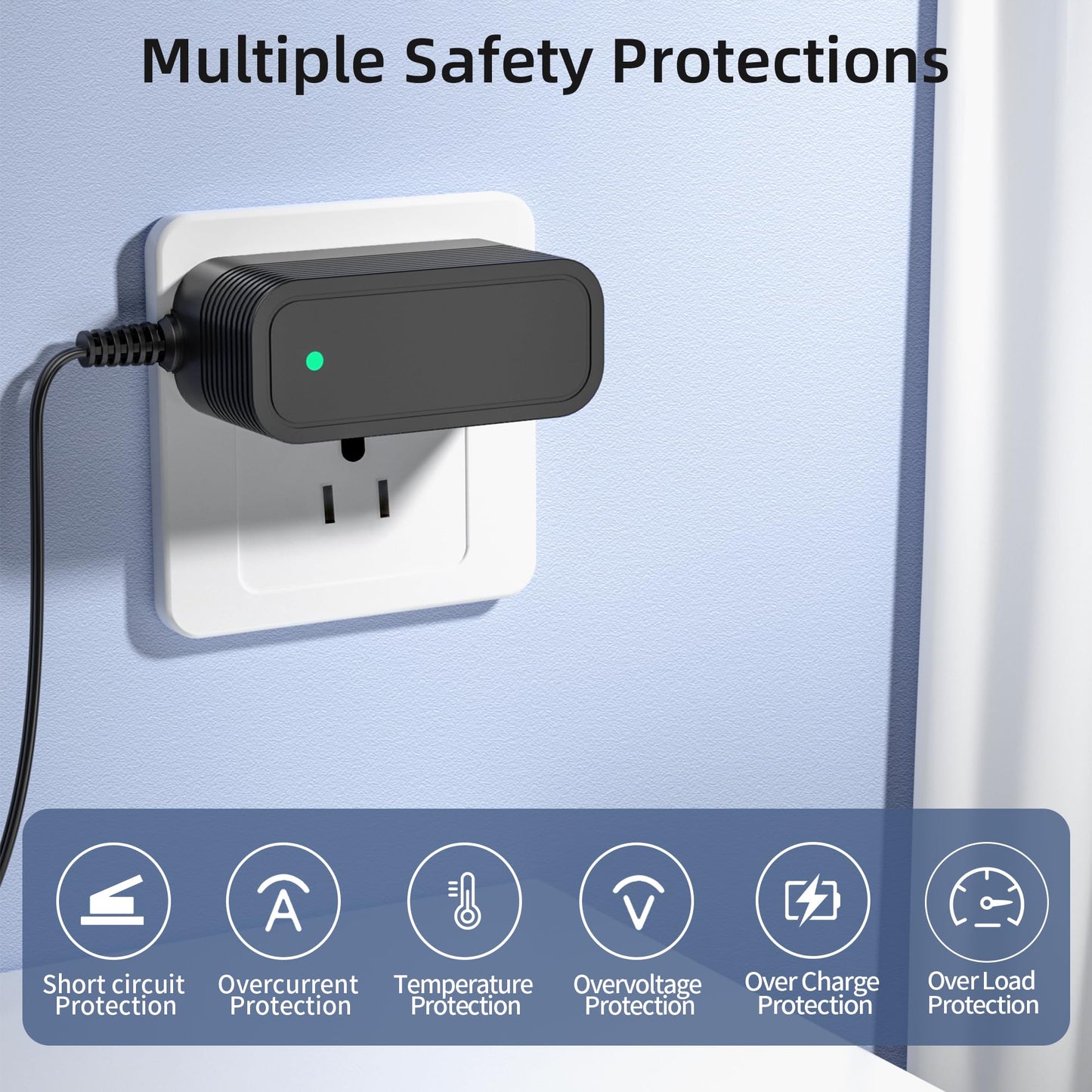 21.5V Drill Charger for WORKPRO Pink Cordless 20V Lithium-ion Drill Driver (W004532A),AC DC Power Supply Adapter