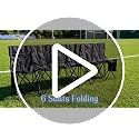 6-Seater Portable Folding Soccer Bench - Classic Black