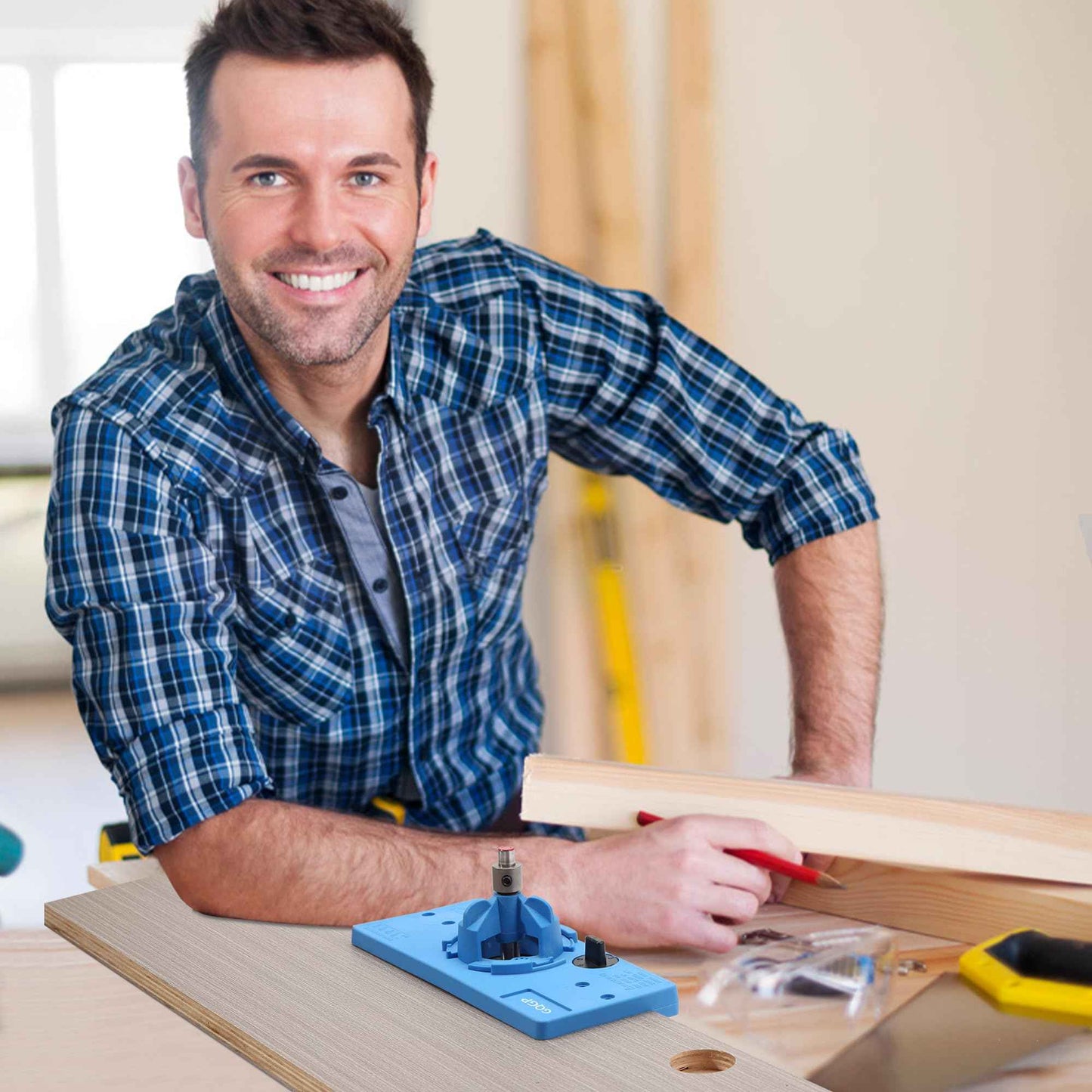 35mm Hinge Jig Concealed Hinge Hole Saw Jig Higne Drilling Jig Hole Guide Woodworking for Kitchen Cabinet Door Hinge