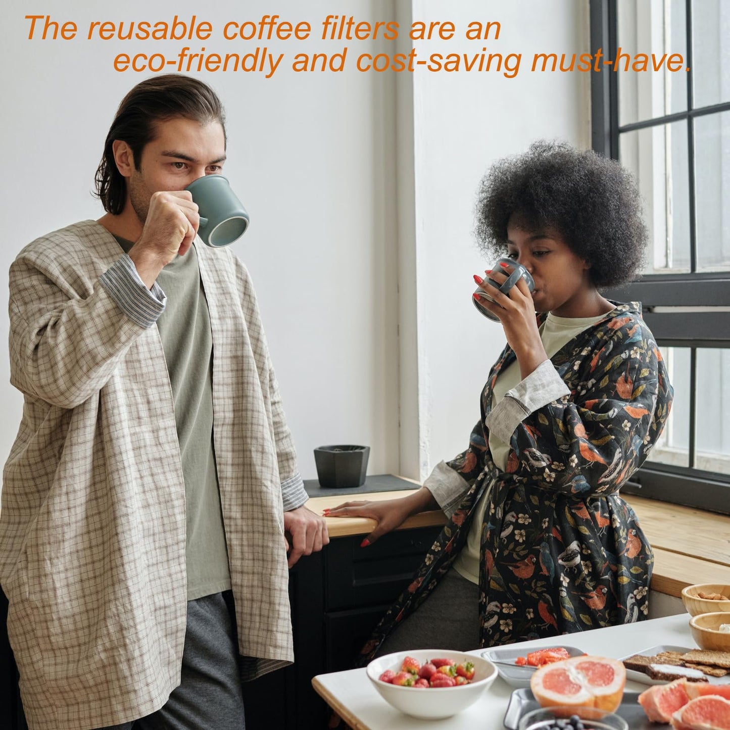 2 Pack GTF Gold Tone Coffee Filter for Cuisinart, Reusable 10-12 Cup #4 Style Cone Coffee Filters Basket Replacement for Cuisinart Coffee Makers