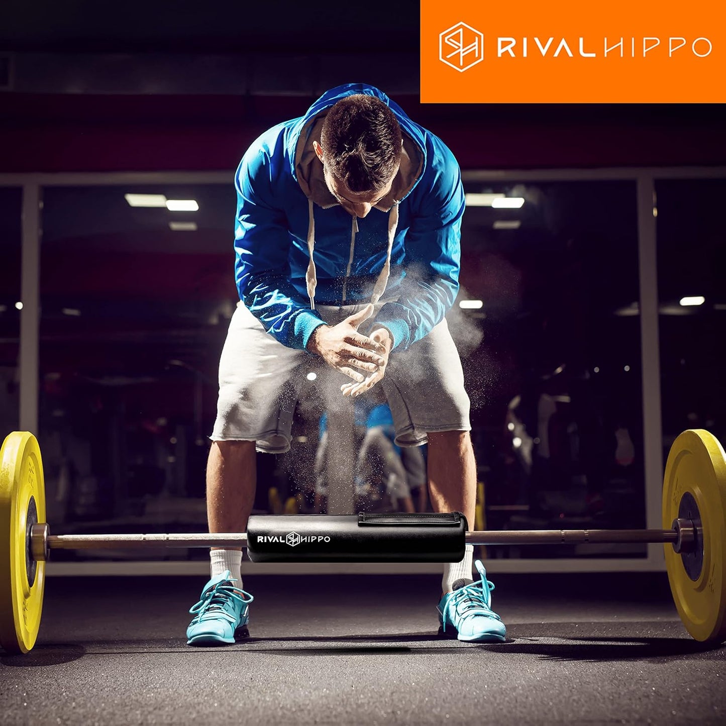 Premium Hip Thrust & Squat Pad - Non-Slip Barbell Pad for Comfort in Squats & Glute Bridges | Reinforced PU Leather, Built-In Safety Straps
