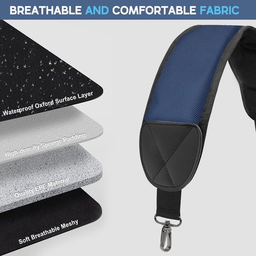 Golf Bag Strap Replacement Golf Bag Shoulder Strap Star Single Padded Shoulder Strap Adjustable Golf Bag Straps Waterproof Star Golf Bag Backpack Straps (Blue)