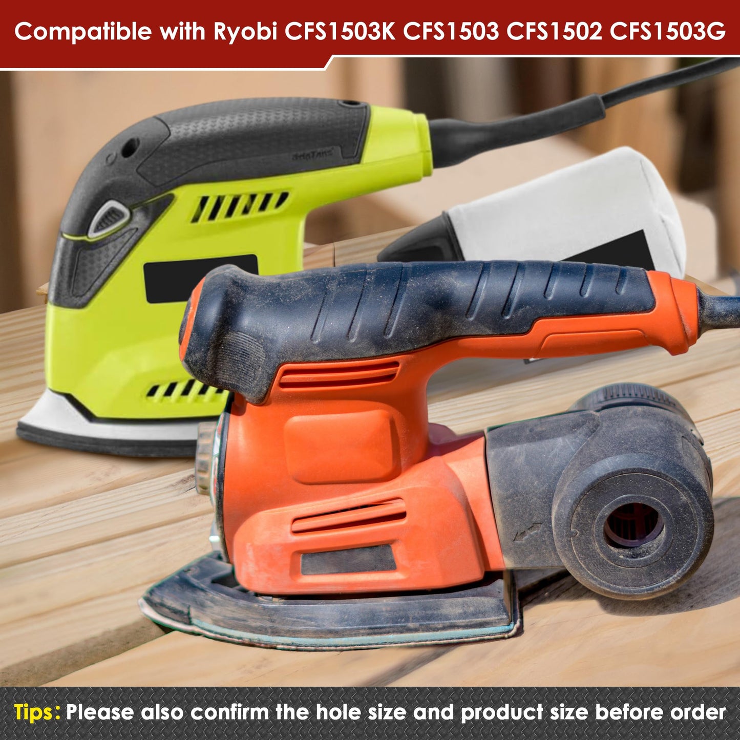 Ceoighe 2 Pack Mouse Sander Replacement Pads Compatible with Ryobi 039065005001 Backing Platen Detail Sander Parts Compatible with CFS1503K CFS1503 CFS1502 CFS1503G