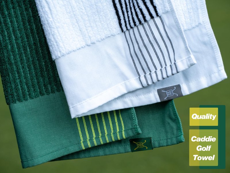 Handy Picks Caddie Golf Towel, Extra Large 44” x 22” Caddy Towel for Tour Professionals, Selected Soft Cotton, Absorbent with Professional Edge Finishing (White, Pack of 1)