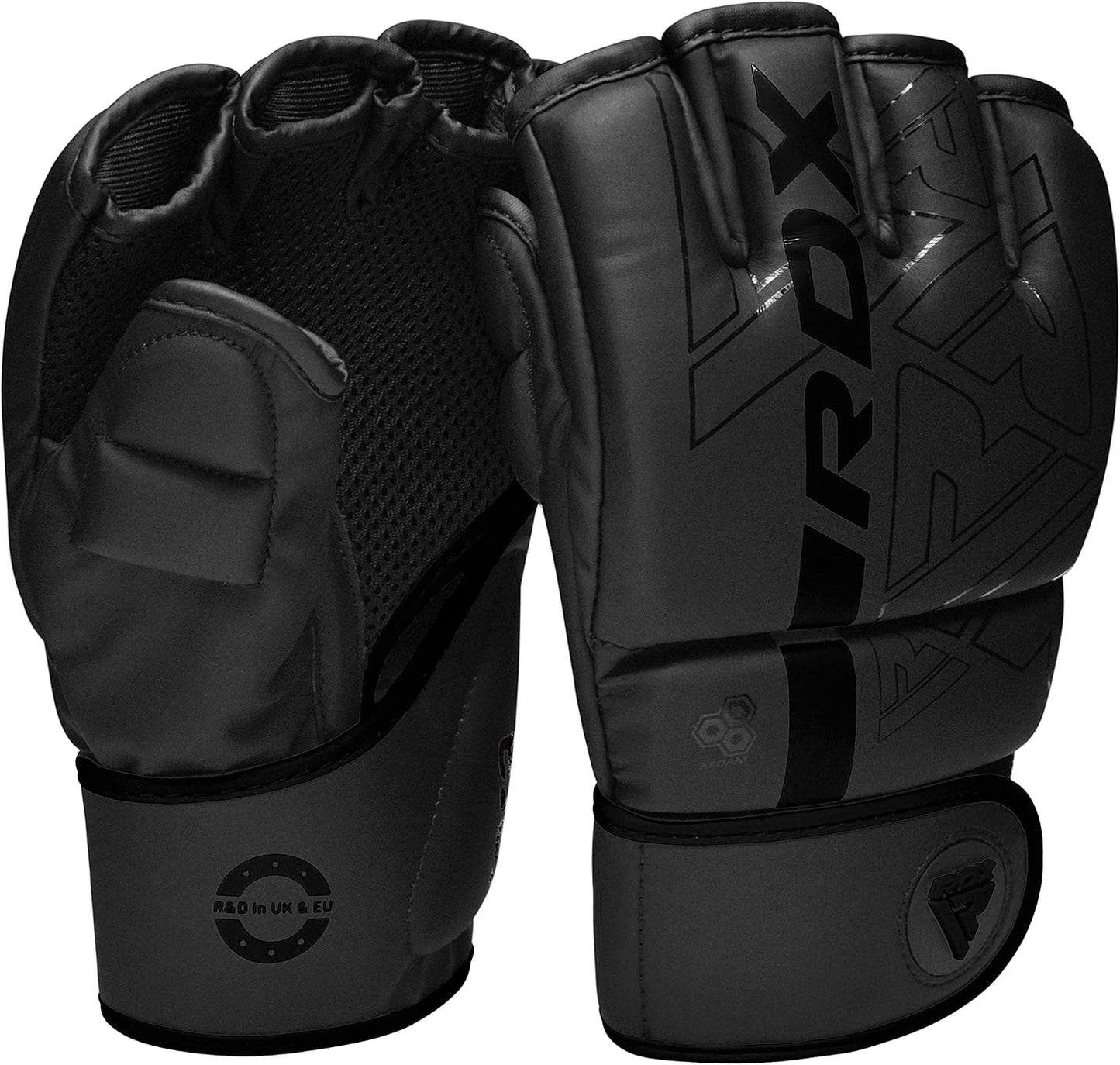 RDX MMA Gloves - Pre-Curved Mixed Martial Arts Mitts for Men & Women | Maya Hide Leather for Combat Sports Training