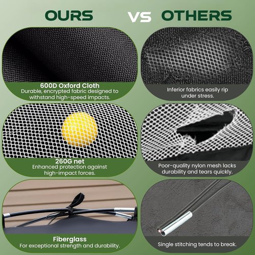 Golf Practice Net for Backyard 10x7ft – Golf Hitting Net for Backyard with Tri-Turf Mat, 20 Pack Foam Balls, Training Driving Chipping Swing – Indoor Outdoor Sports for Men, Dad, or Home Training