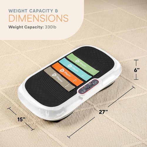 Lifepro Waver Vibration Plate - Full-Body Workout Machine for Muscle Activation & Lymphatic Drainage | Fitness Equipment with Loop Bands