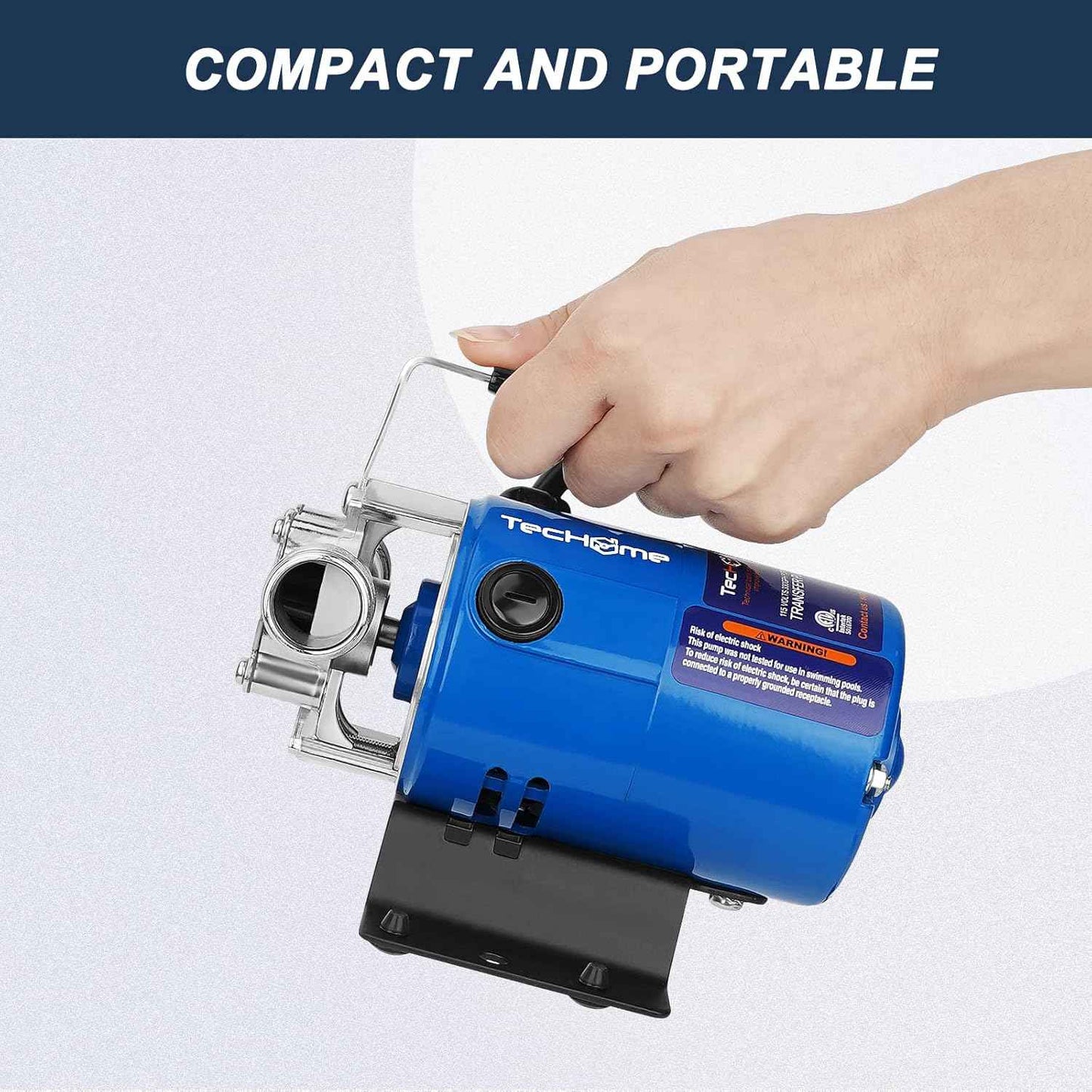 1500GPH Submersible Water Transfer Pump - 12V Sump Pump with 20ft Power Cord