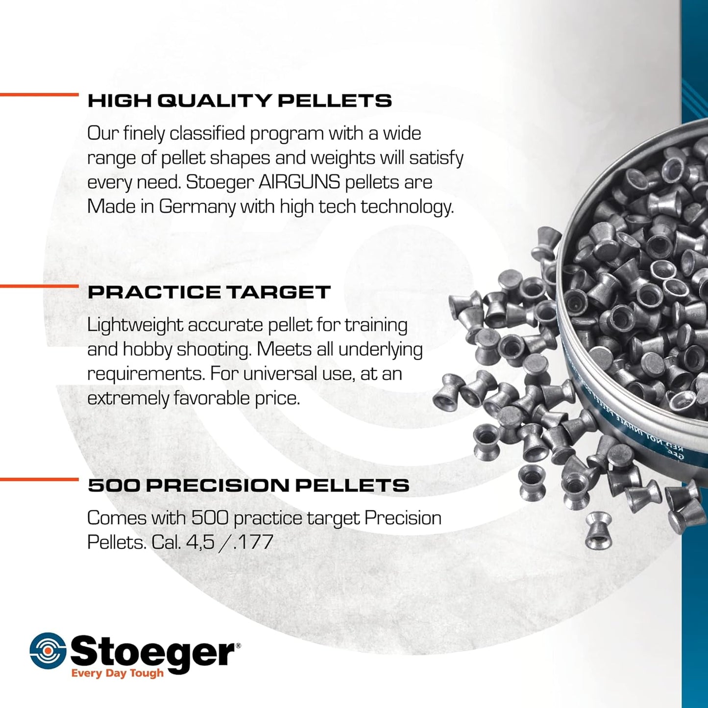 Stoeger X-Series Pellets - Precision .177 Caliber for Practice and Target Shooting