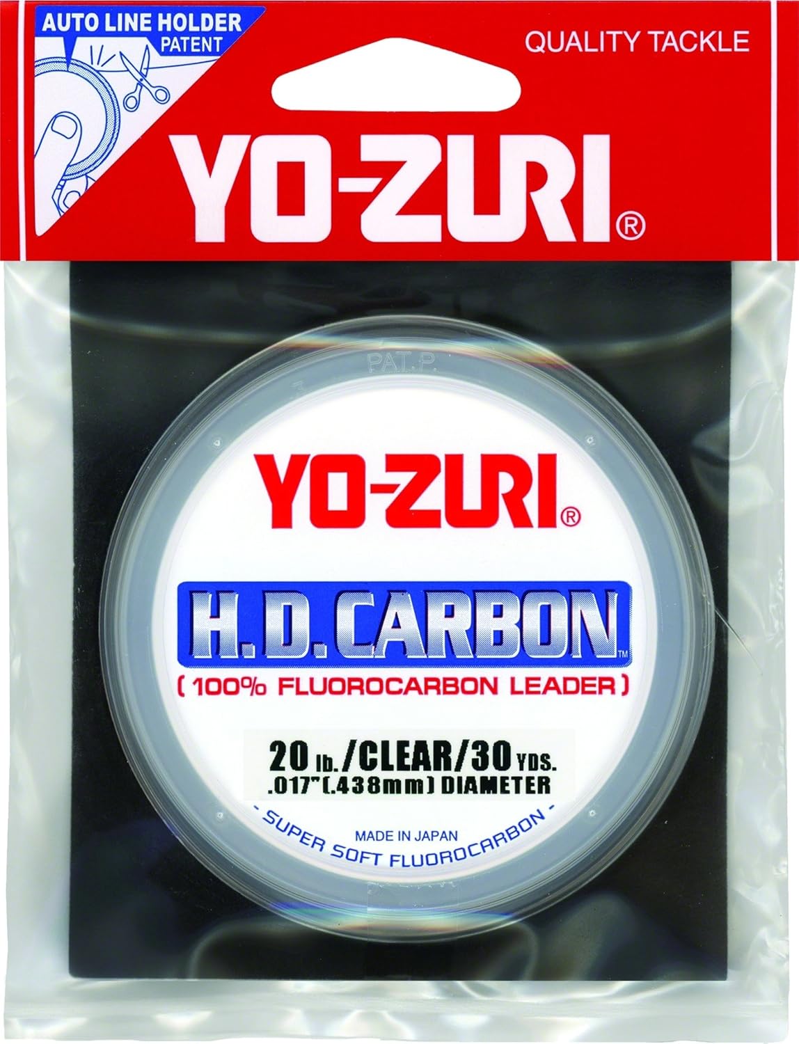 Yo-Zuri H.D. Carbon Fluorocarbon Leader Line - Superior Strength & Sensitivity | 50 Yards