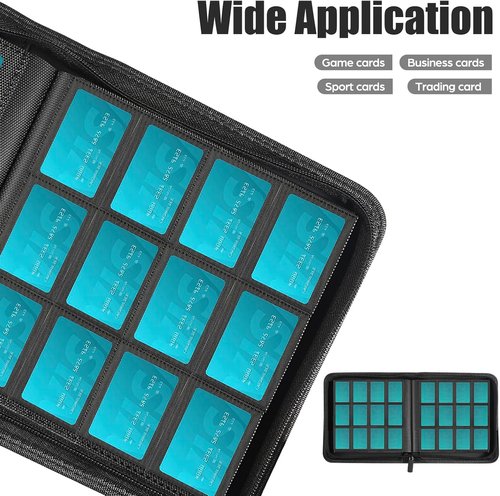 Card Binder - 12 Pocket Zippered Trading Card Holder | Premium PU Cover for TCG, MTG, Sports Cards