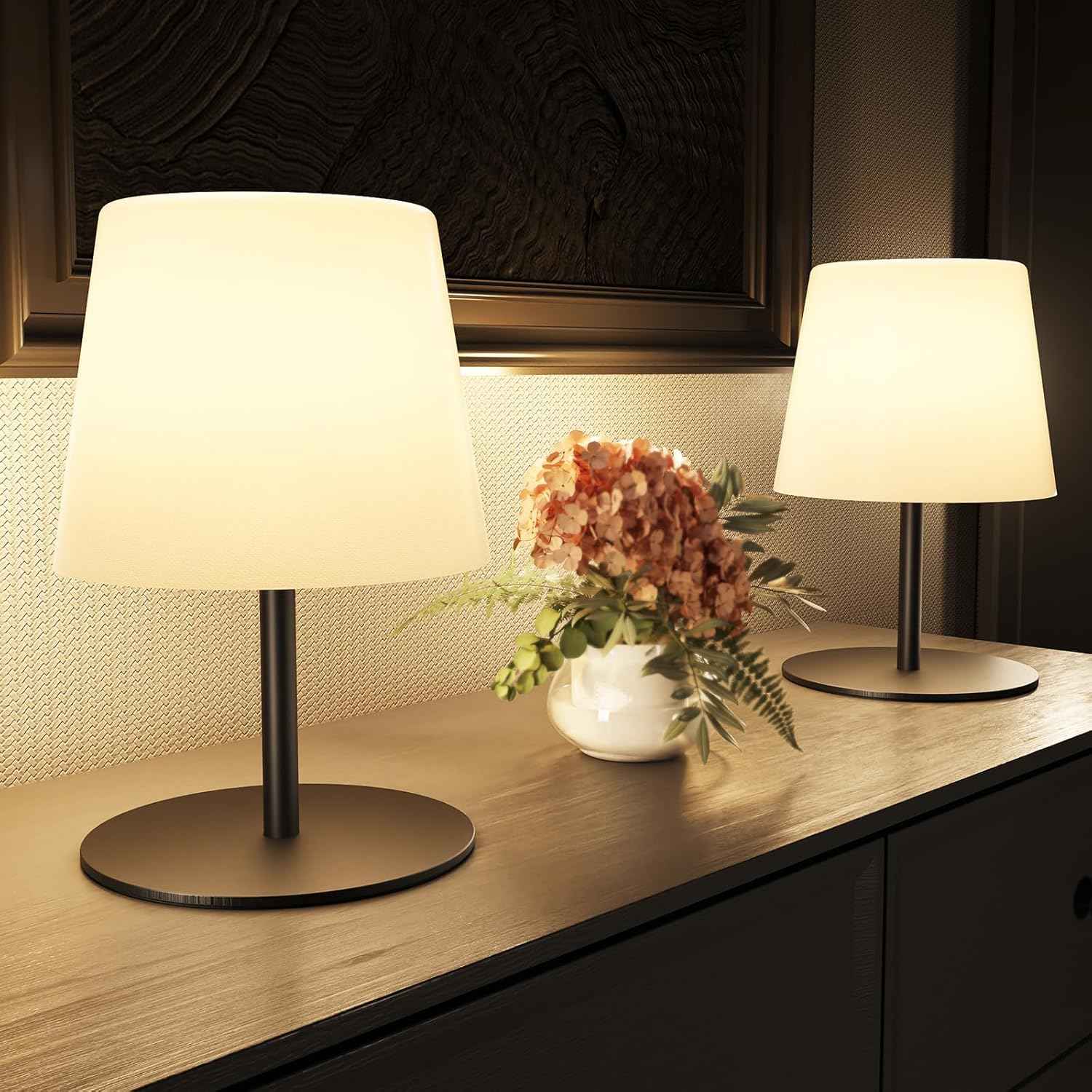 EZVALO Waterproof Cordless Table Lamp - Dimmable LED Night Light for Outdoor & Indoor Use