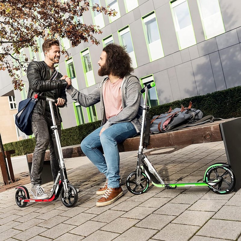 Adult Scooter - Folding, Adjustable Height, Big Wheels, Lightweight All-Aluminum Frame | Suitable for Teens 12+ | 265lbs Weight Limit