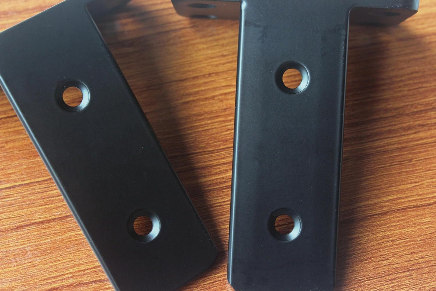 10-Inch Black Iron Floating Shelf Brackets - 12 Pack Rustic Industrial Support