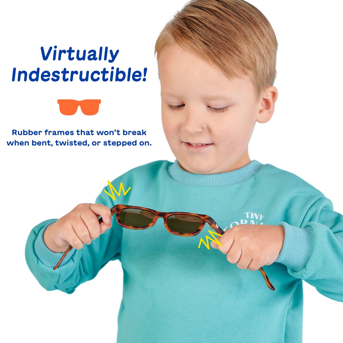Babiators Baby Navigators - Original Jet Black Kid's Sunglasses | UV Protection, Ages 0-1 | Babies & Toddlers | UV Protection, Durable, Bendable, and Baby Proof