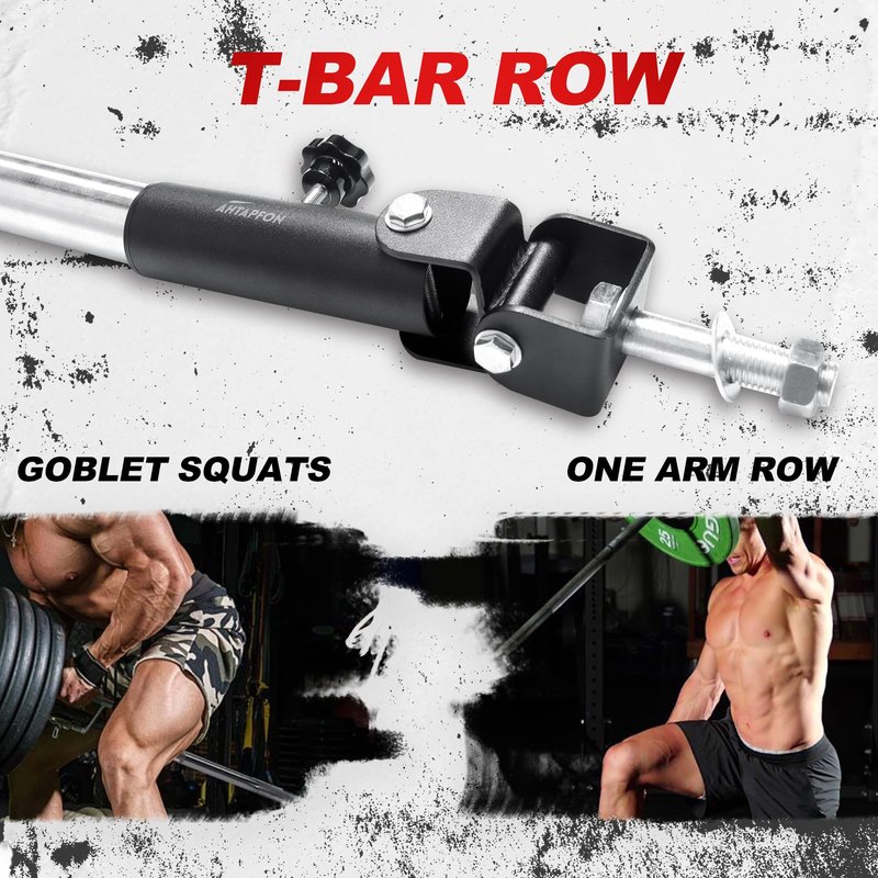 AHTAPFON T-Bar Row Landmine Attachment for Rack Mounted,Heavy Duty Row Platform for 2″ Barbell,Landmine Base-360°Rotation for 2x2"&2x3"&3x3" Rack